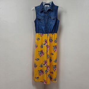 Knitworks Blue Denim Juniors girls jumpsuit size 14